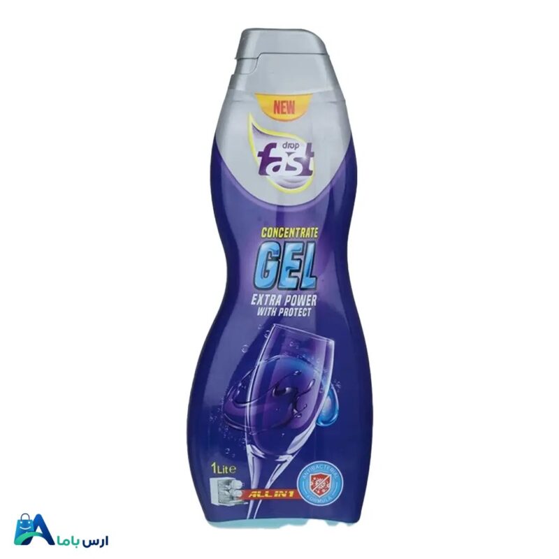 خرید ژل ماشین ظرفشویی فست دراپ مدل All in 1 با حجم 1000 میلی‌لیتر. قدرت پاک‌کنندگی فوق‌العاده، جلوگیری از ایجاد رسوب و لکه‌های آب، مناسب برای 50 بار شستشو. ارس باما