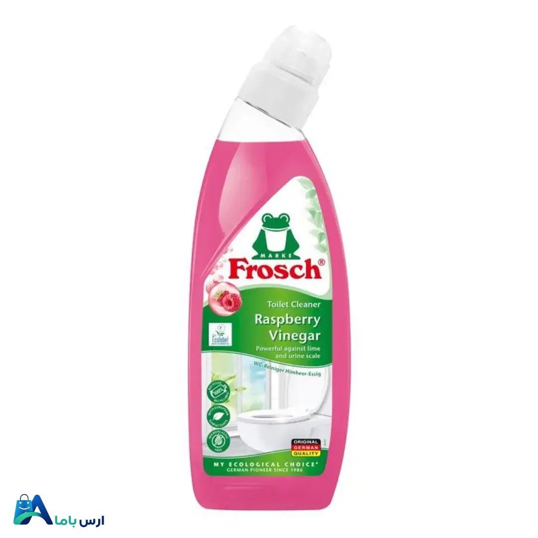 gel-jorm-gir-toilet-frosch-raspberry.jpg خرید آنلاین ژل جرم گیر توالت فرش (Frosch) با رایحه تمشک. پاککننده قوی رسوبات آهکی و میکروبکش سطوح سرویس بهداشتی با کیفیت آلمانی. قیمت مناسب و اصالت کالا. ارس باما
