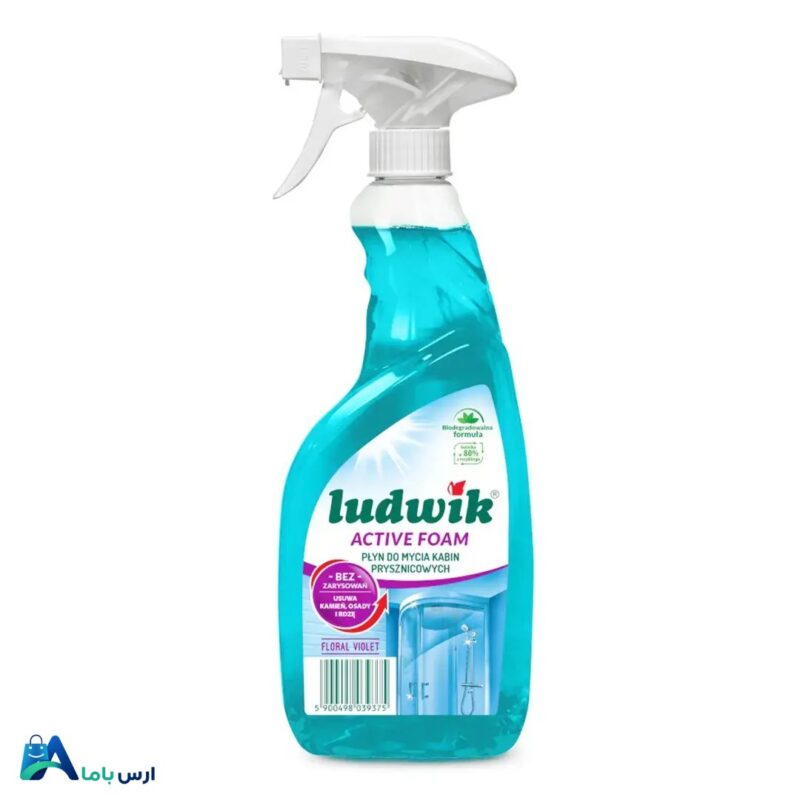 خرید اسپری تمیزکننده کابین دوش لودویک با حجم 600 میلی‌لیتر. بهترین شوینده تخصصی برای رفع رسوبات آهکی و جرم کابین دوش با قابلیت براق‌کنندگی بالا. ارس باما
