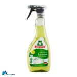 خرید اینترنتی اسپری جرم‌گیر سرویس بهداشتی فرش Frosch با رایحه لیمو. شوینده قدرتمند و سازگار با محیط زیست برای تمیز کردن کاشی، استیل و شیرآلات بدون مواد شیمیایی مضر. ارس باما