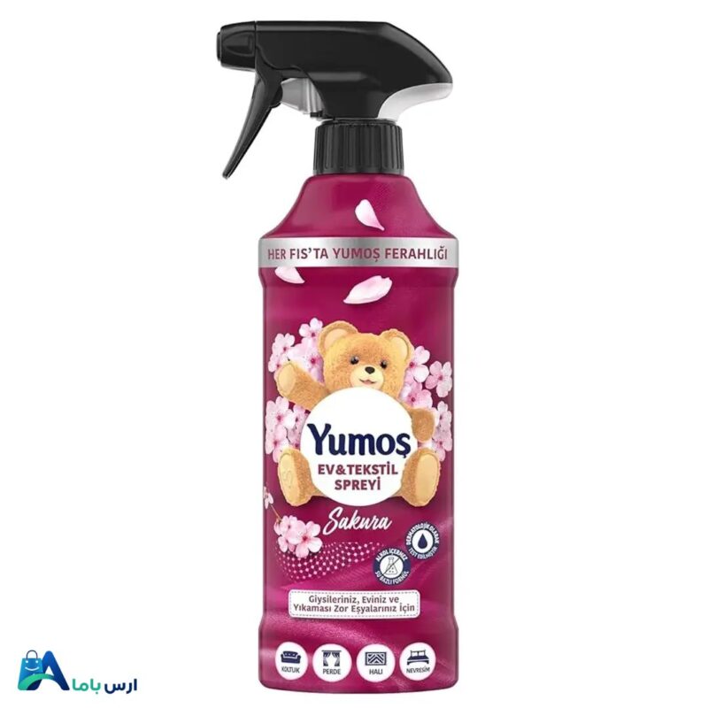 خرید اینترنتی اسپری خوشبوکننده هوا یوموش مدل Sakura با حجم 450 میلی‌لیتر. رایحه شکوفه گیلاس، خنثی‌کننده بوی نامطبوع و ایجاد فضای معطر و آرامش‌بخش. ارس باما