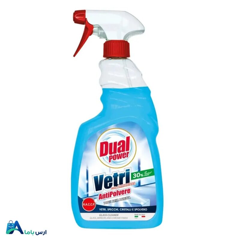 خرید اینترنتی اسپری شیشه پاک‌کن دوآل پاور مدل Vetri حجم 750 میل. پاک‌کنندگی سریع، ضد بخار و بدون لک. بهترین قیمت شیشه پاک‌کن خارجی با کیفیت تضمین شده. ارس باما