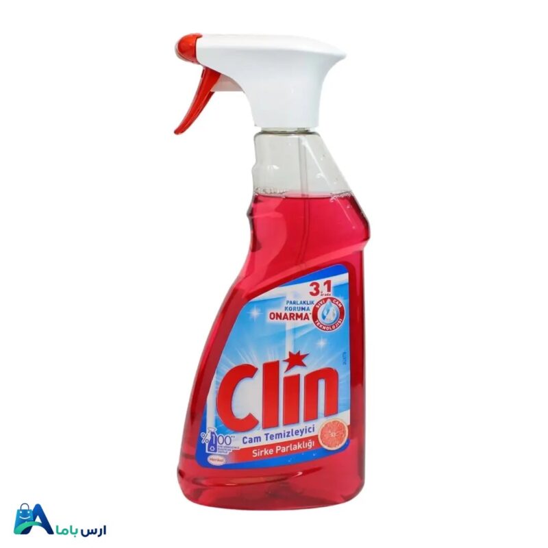 خرید اسپری شیشه پاک کن کلین Clin با رایحه گریپ فروت و فرمولاسیون ضد بخار. تمیزکنندگی قوی برای انواع شیشه، آینه و سطوح خودرو با بهترین قیمت. ارس باما