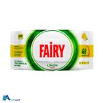 خرید دستمال مرطوب چندمنظوره فیری (Fairy) مدل Power Wipes با رایحه لیمو، مناسب نظافت سریع سطوح بدون نیاز به آبکشی. قدرت بالای چربی‌زدایی و بدون ایجاد لکه. ارس باما