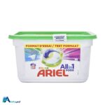 خرید و قیمت قرص ماشین لباسشویی آریل مدل PODS Fresh Air بسته 13 عددی با قدرت لکه‌زدایی بالا و محافظت از بافت لباس. بهترین شوینده برای حفظ رنگ و کیفیت انواع البسه. ارس باما