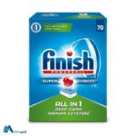 خرید بهترین قیمت قرص ماشین ظرفشویی فینیش مدل All In One بسته 70 عددی با خاصیت چربی‌زدایی قوی و عملکرد عالی در دمای پایین. تضمین اصالت کالا. ارس باما