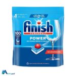 خرید اینترنتی قرص ماشین ظرفشویی فینیش PowerBall بسته 100 عددی. چربی‌زدای قوی، حاوی نمک و جلادهنده، مناسب برای انواع ماشین‌های ظرفشویی با بهترین قیمت. ارس باما