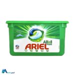 خرید قرص ماشین لباسشویی آریل مدل All In One با قدرت لکه‌بری بالا و حفظ کیفیت الیاف لباس. قیمت مناسب و کیفیت اصلی محصول ترکیه در بسته 39 عددی. ارس باما