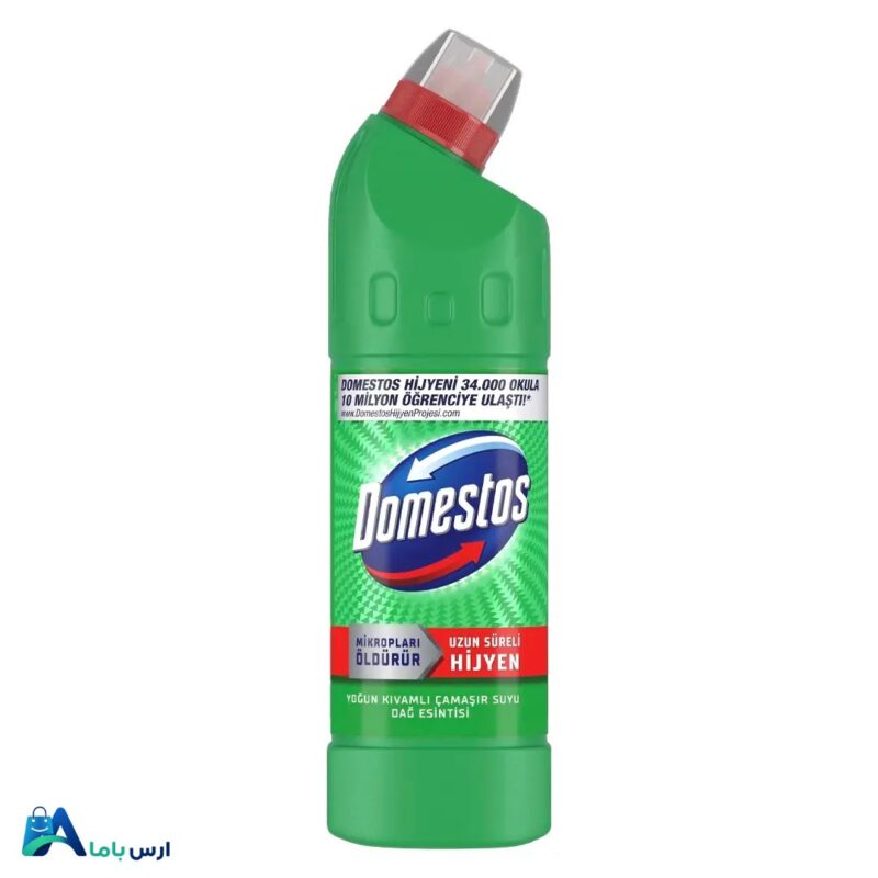 خرید اینترنتی مایع سفیدکننده دامستوس ۷۵۰ میلی لیتر مدل Dağ Esintisi با فرمولاسیون غلیظ و ضد میکروبی. مناسب برای ضدعفونی و براق‌کنندگی سطوح مختلف خانه. ارس باما