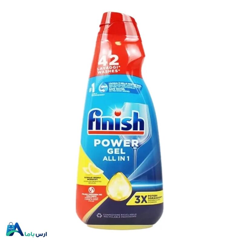 خرید آنلاین ژل ماشین ظرفشویی فینیش مدل 3X Limon با قدرت چربی‌زدایی بالا. مناسب برای برنامه‌های شست‌وشوی سریع و جلوگیری از ایجاد رسوب. تضمین اصالت و کیفیت. ارس باما