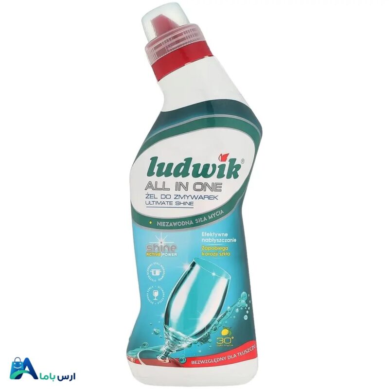 خرید ژل ماشین ظرفشویی لودویک مدل All In One با حجم 750 میلی‌لیتر. قدرت پاک‌کنندگی بالا، فاقد فسفات، مناسب انواع ظروف. بهترین قیمت و ضمانت اصالت کالا. ارس باما